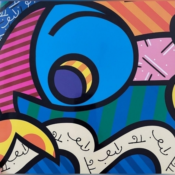 ROMERO BRITTO Authentic Large Drawstring Nylon BackPack / Lunch Bag Combination - Picture 14 of 16